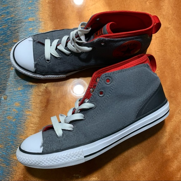 Converse All Stars Syde Street gray red black sneakers - Picture 1 of 9